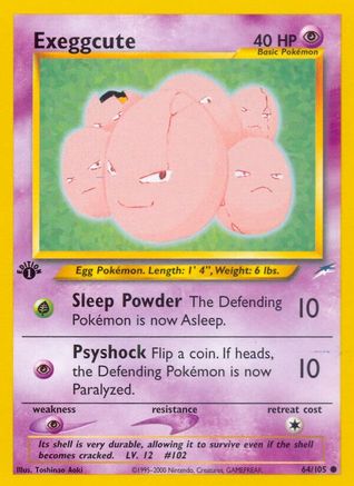 Exeggcute 064  - 1st Edition Neo Destiny - Common