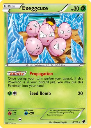 Exeggcute 004  - Reverse Holofoil Plasma Freeze - Uncommon