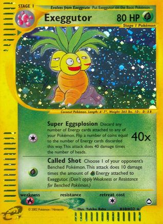 Exeggutor (H10)  - Holofoil Aquapolis - Holo Rare