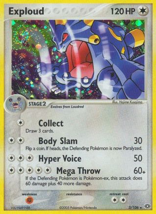 Exploud  - Holofoil Emerald - Holo Rare