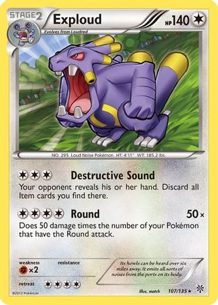 Exploud  - Reverse Holofoil Plasma Storm - Rare