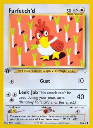 Farfetch'd 043  - 1st Edition Neo Revelation - Common