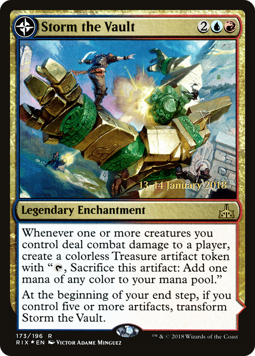 Storm the Vault (PRE-173S) - Rivals of Ixalan Promos: (compasslanddfc) Foil