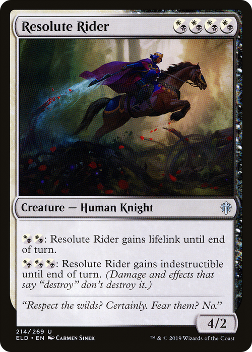 Resolute Rider (ELD-214) - Throne of Eldraine Foil