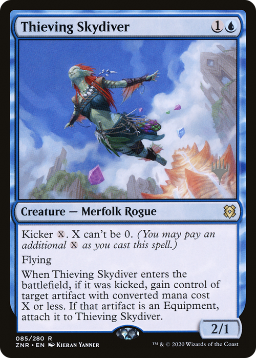 Thieving Skydiver (PPZNR-85P) - Zendikar Rising Promos Foil