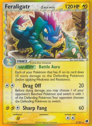 Feraligatr (Delta Species) 002  - Holofoil Dragon Frontiers - Holo Rare