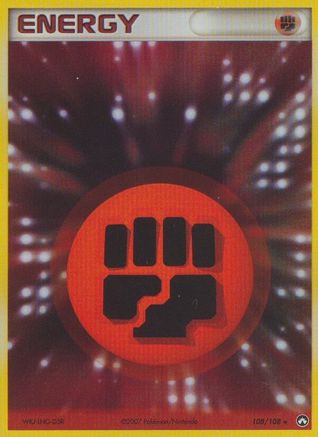 Fighting Energy 108/108  - Holofoil Power Keepers - Rare
