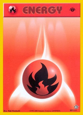 Fire Energy 107  - 1st Edition Neo Genesis - Common