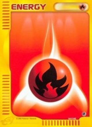 Fire Energy 161  - Reverse Holofoil Expedition - Common