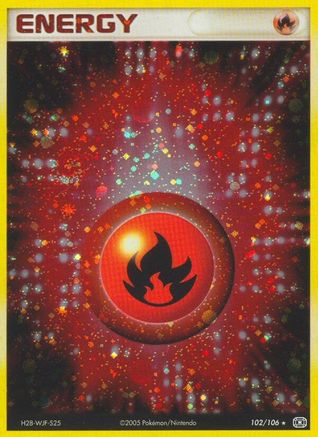Fire Energy  Emerald - Holo Rare