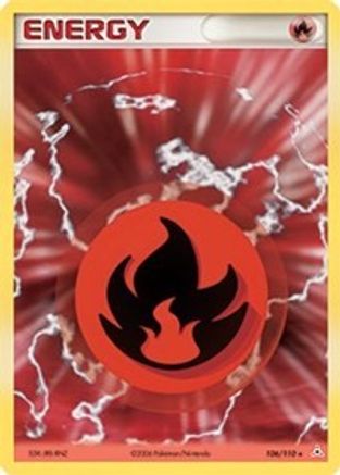 Fire Energy 106  - Holofoil Holon Phantoms - Holo Rare