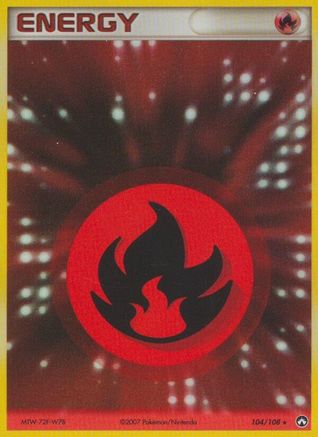 Fire Energy  - Holofoil Power Keepers - Rare