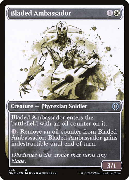 Bladed Ambassador (Showcase) (ONE-285) - Phyrexia: All Will Be One: (Showcase)