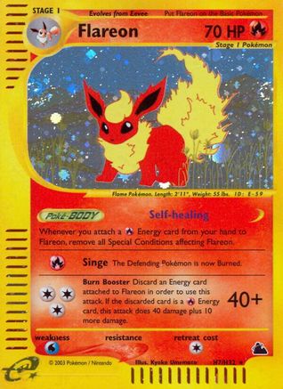 Flareon (H7)  - Holofoil Skyridge - Holo Rare