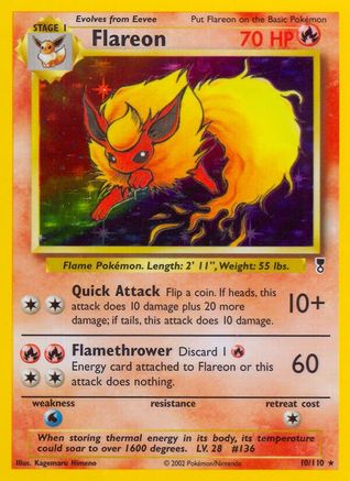 Flareon  - Reverse Holofoil Legendary Collection - Holo Rare