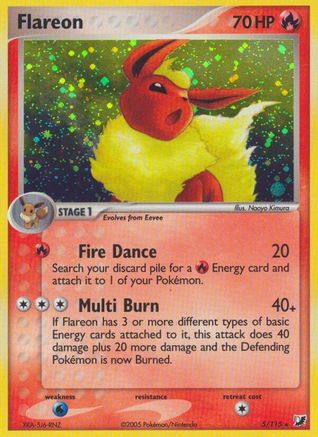 Flareon  - Reverse Holofoil Unseen Forces - Holo Rare