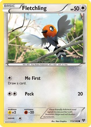 Fletchling  - Reverse Holofoil XY Base Set - Common