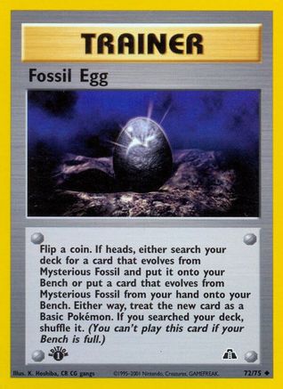 Fossil Egg 072  - 1st Edition Neo Discovery - Uncommon