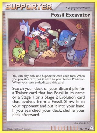 Fossil Excavator 111  - Reverse Holofoil Mysterious Treasures - Uncommon