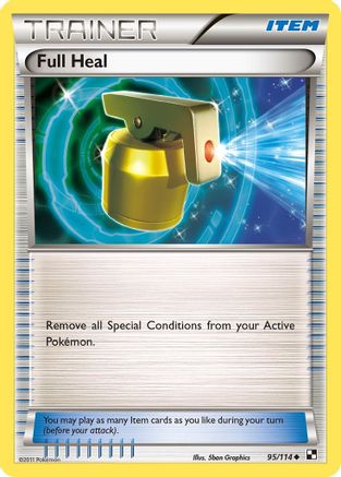 Full Heal  - Reverse Holofoil Black and White - Uncommon