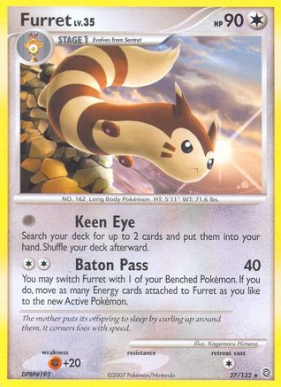 Furret  - Reverse Holofoil Secret Wonders - Rare