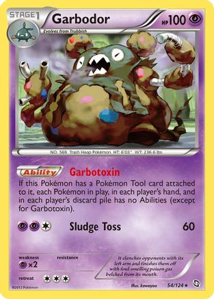 Garbodor  - Holofoil Dragons Exalted - Holo Rare