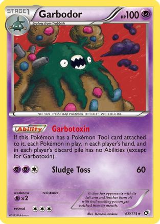 Garbodor 068  - Reverse Holofoil Legendary Treasures - Holo Rare