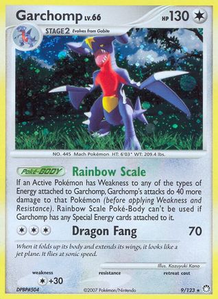 Garchomp/123  - Reverse Holofoil Mysterious Treasures - Holo Rare