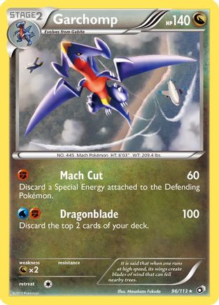 Garchomp 096/113  - Holofoil Legendary Treasures - Holo Rare