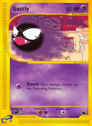 Gastly  - Reverse Holofoil Skyridge - Common