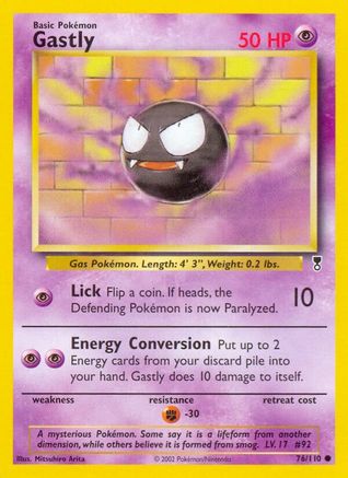 Gastly  - Reverse Holofoil Legendary Collection - Common