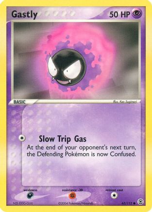 Gastly 063  - Reverse Holofoil FireRed & LeafGreen - Common