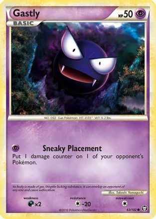 Gastly 063  - Reverse Holofoil Triumphant - Common