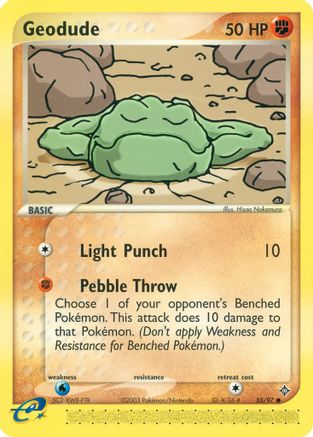 Geodude 055/97  - Reverse Holofoil Dragon - Common