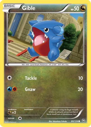 Gible (86) (86) 086  - Reverse Holofoil Dragons Exalted - Common