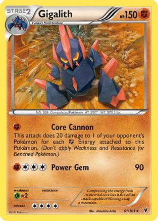 Gigalith  - Reverse Holofoil Noble Victories - Rare