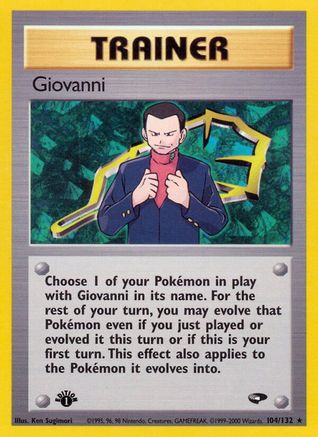 Giovanni (104) (104) 104  - 1st Edition Gym Challenge - Rare