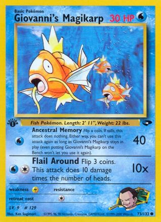 Giovanni's Magikarp 073  - 1st Edition Gym Challenge - Common
