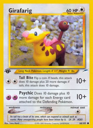 Girafarig 066  - 1st Edition Neo Destiny - Common