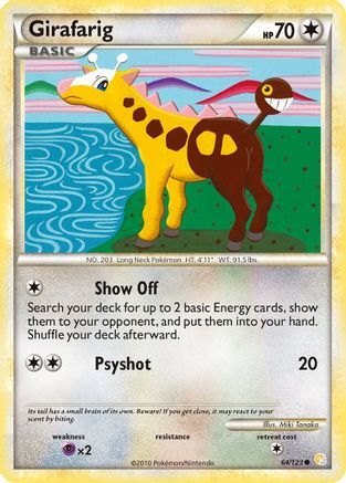 Girafarig 064  - Reverse Holofoil HeartGold SoulSilver - Common