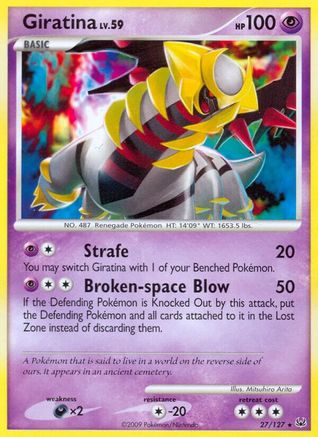 Giratina (27)  - Reverse Holofoil Platinum - Rare