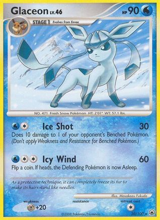 Glaceon (20)  - Reverse Holofoil Majestic Dawn - Rare