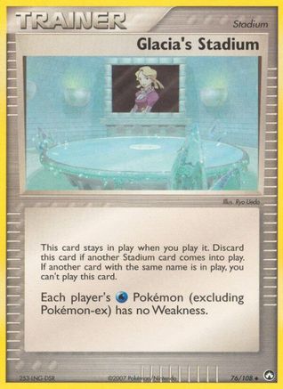 Glacia's Stadium  - Reverse Holofoil Power Keepers - Uncommon