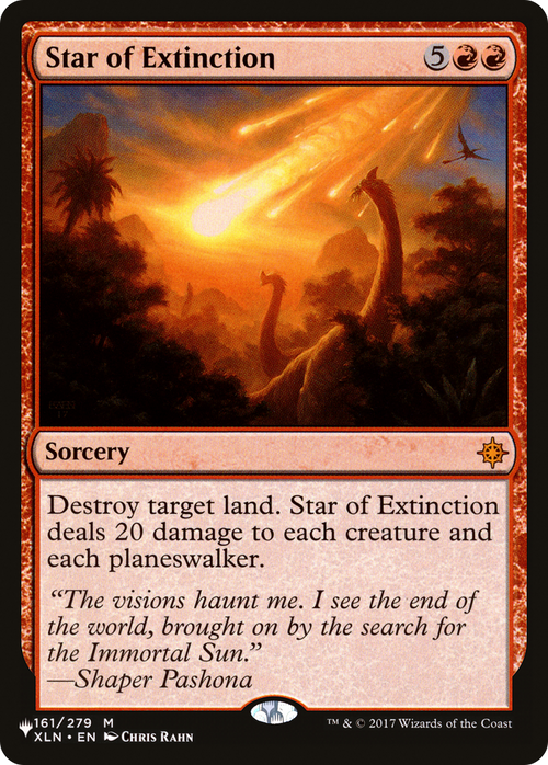 Star of Extinction (PLST-XLN-161) - The List