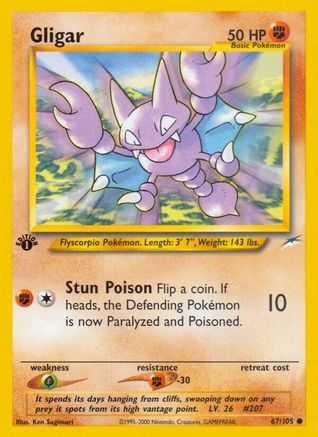 Gligar 067  - 1st Edition Neo Destiny - Common