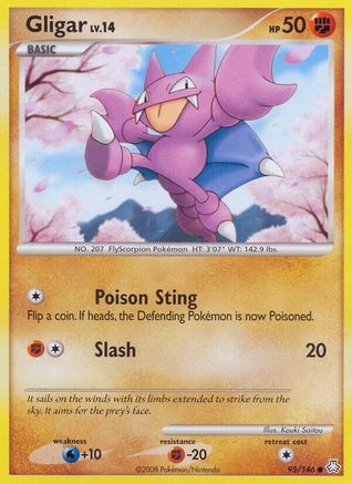 Gligar (95)  - Reverse Holofoil Legends Awakened - Common