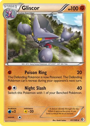 Gliscor  - Holofoil Boundaries Crossed - Holo Rare