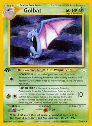 Golbat 029  - 1st Edition Neo Revelation - Uncommon