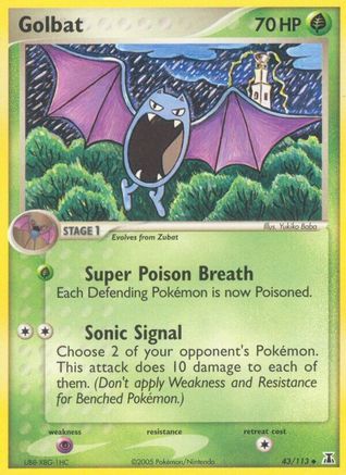 Golbat 043  - Reverse Holofoil Delta Species - Uncommon