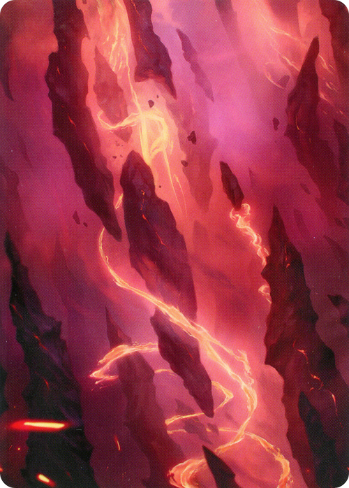 Mountain // Mountain (AZNR-016) - Zendikar Rising Art Series (Borderless) Foil